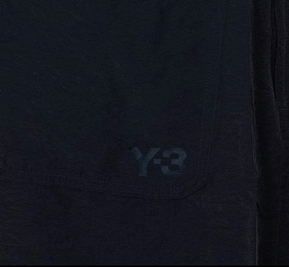 Y-3 Black Relaxed Fit Viscose Polyamide Shorts