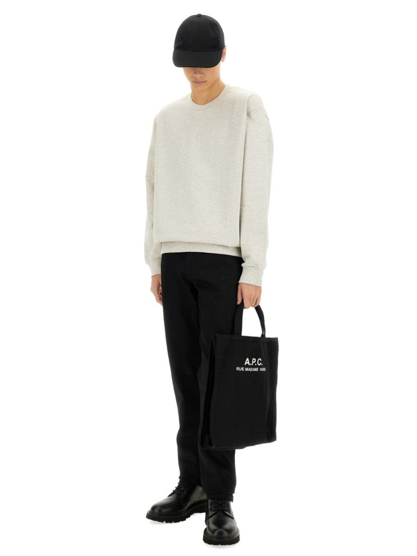 A.P.C. Regular Fit Cotton Sweatshirt With Subtle Logo Detail