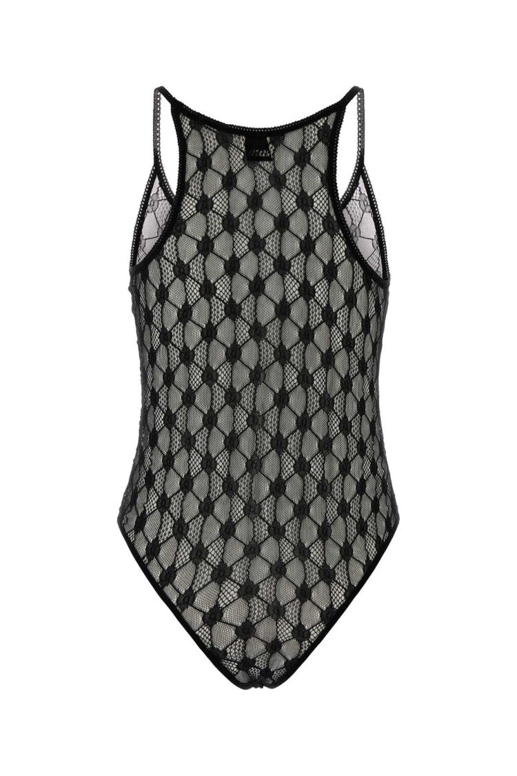 Isabel Marant Black Stretch Lace Mildy Bodysuit