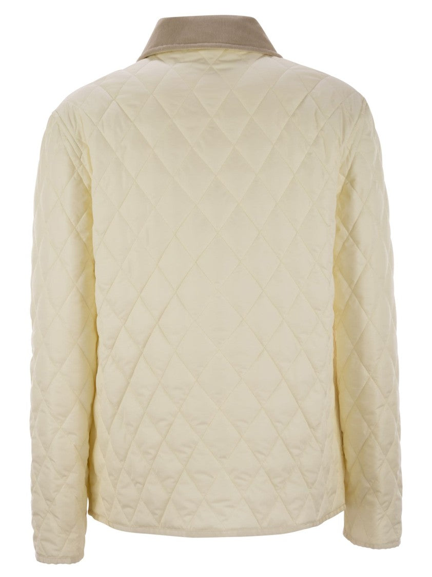 Fay Diamond Quilted Nylon Shirt Jacket