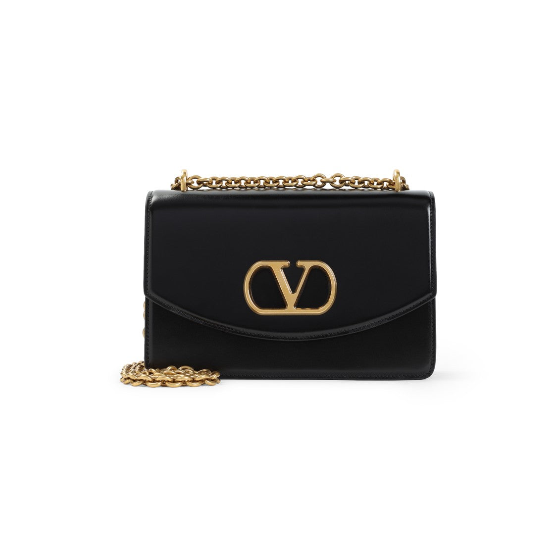 Valentino Garavani Premium Leather Shoulder Bag With Chain Strap