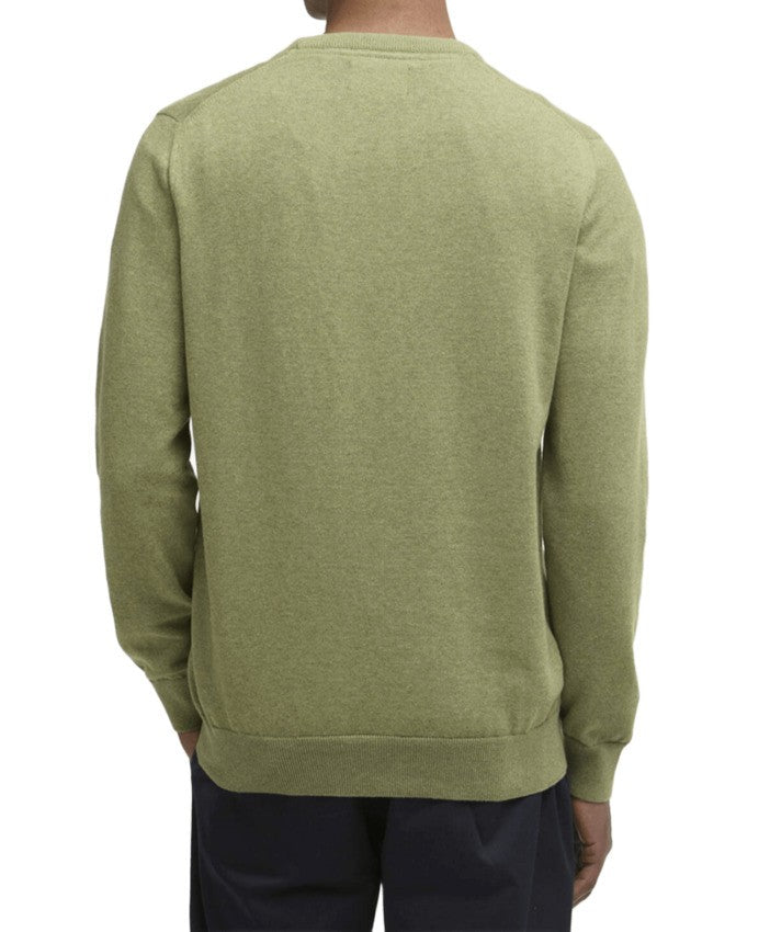 Barbour Tailored-Fit Crewneck Sweater In Laurel Green