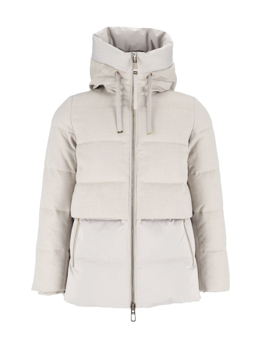 Duno Padded Quilted Jacket With High Collar And Hood