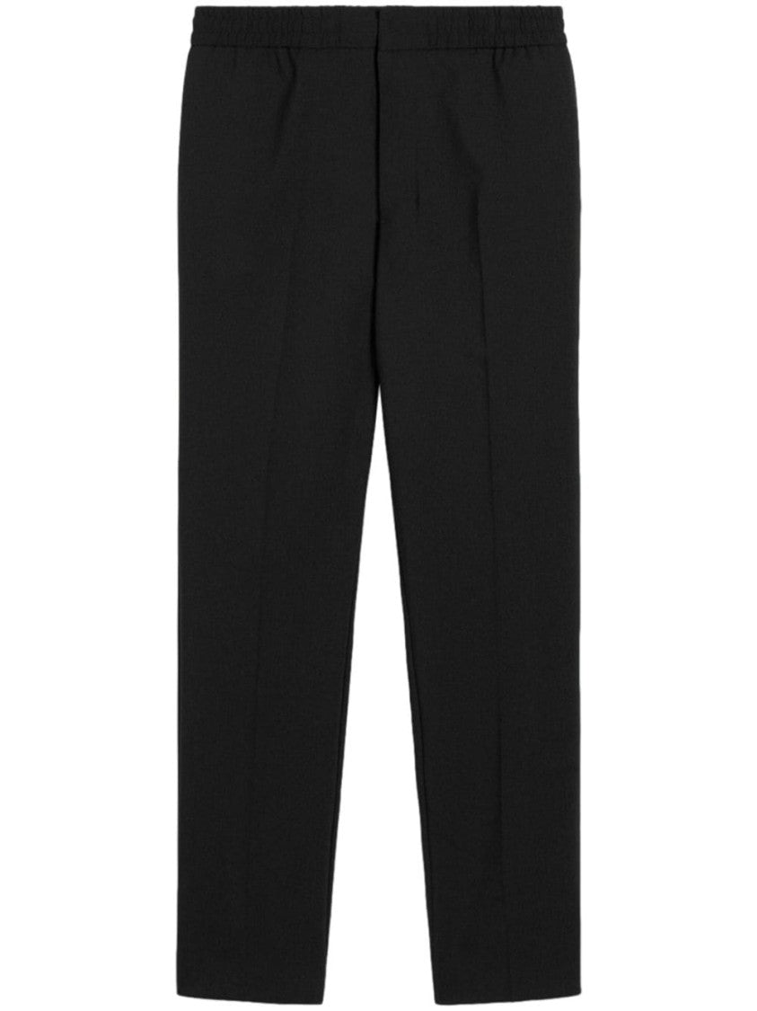 Ami Paris Tapered Black Wool Trousers