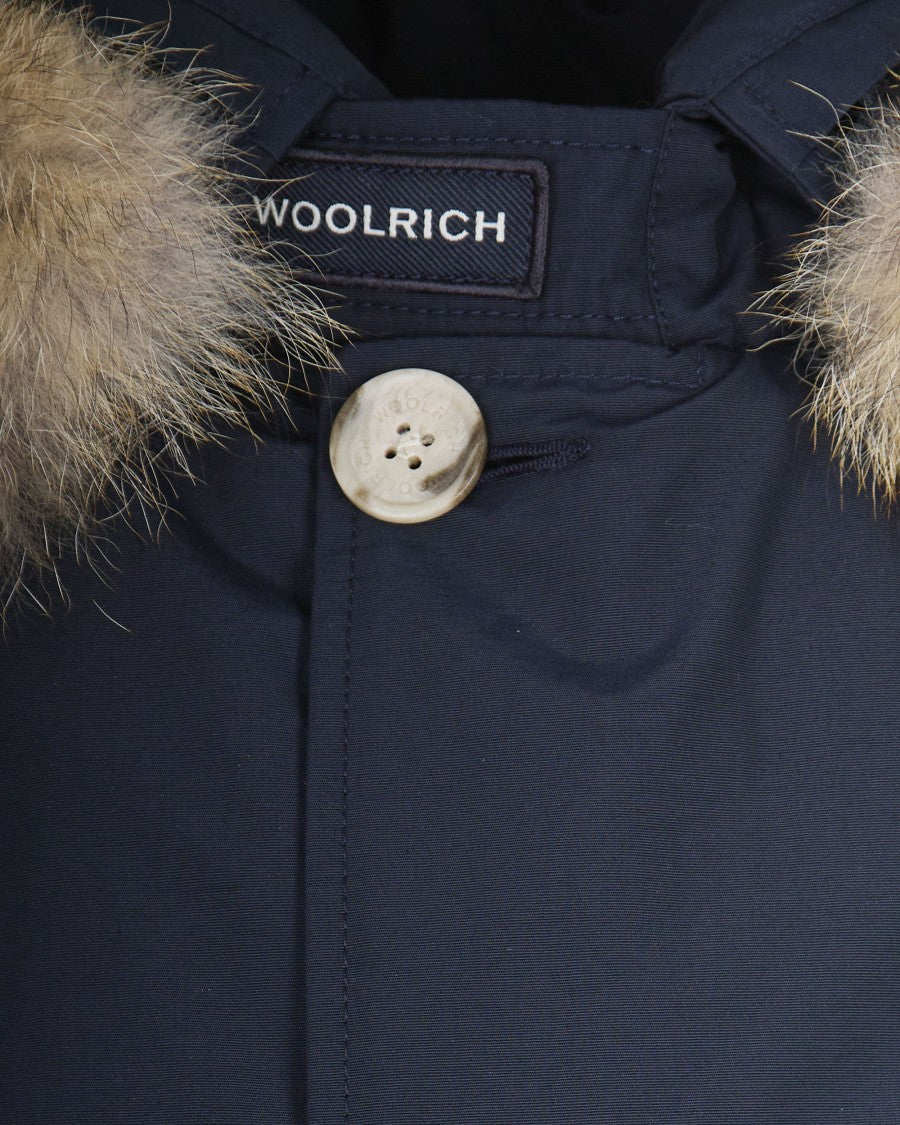 Woolrich Arctic Parka With Removable Fur In Blue