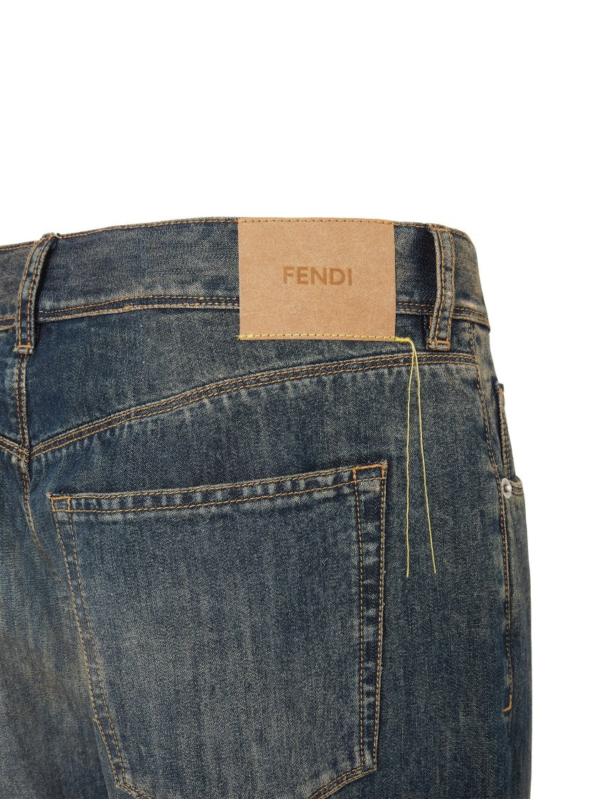 Fendi Blue Bananatex Denim Jeans