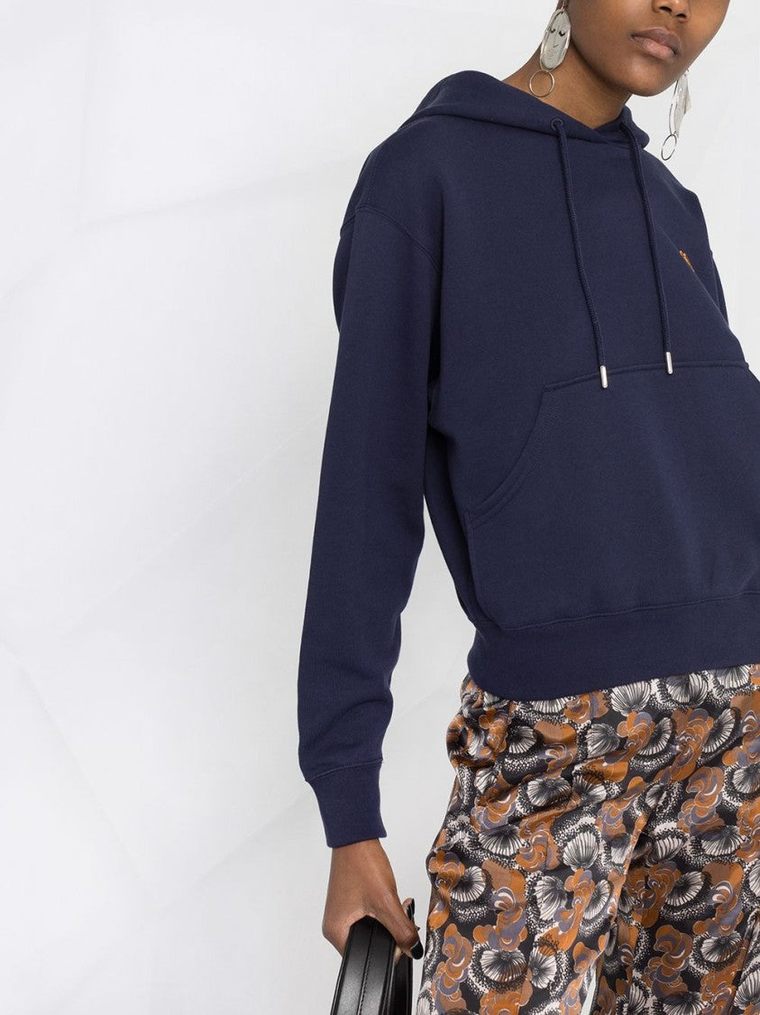 Kenzo Relaxed-Fit Blue Hoodie With Embroidered Logo