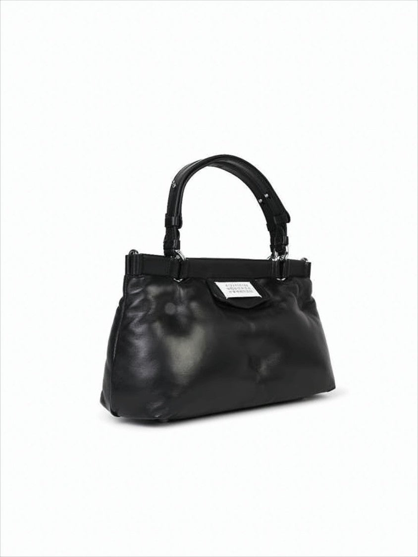 Maison Margiela Smooth Lambskin Tote Bag With Structured Handles And Subtle Sheen
