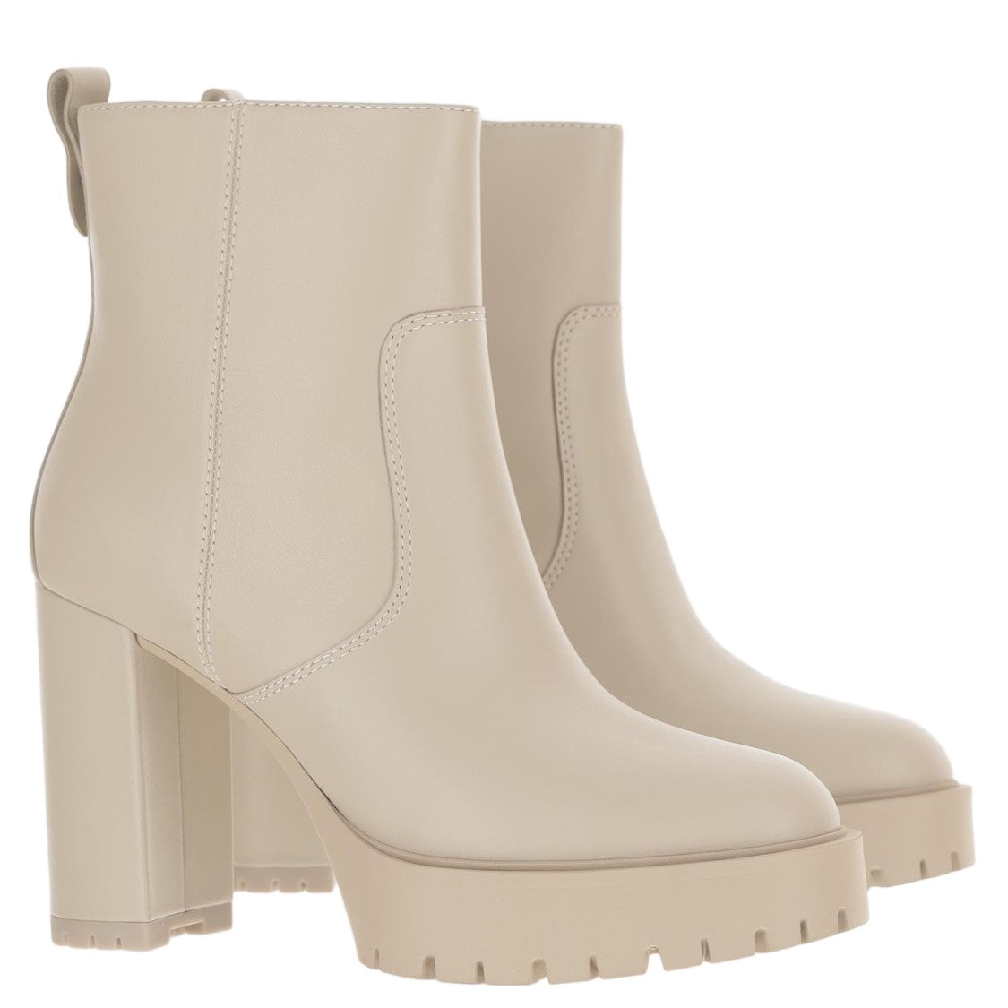 Pinko Ivory Clara 01 Platform Leather Boots