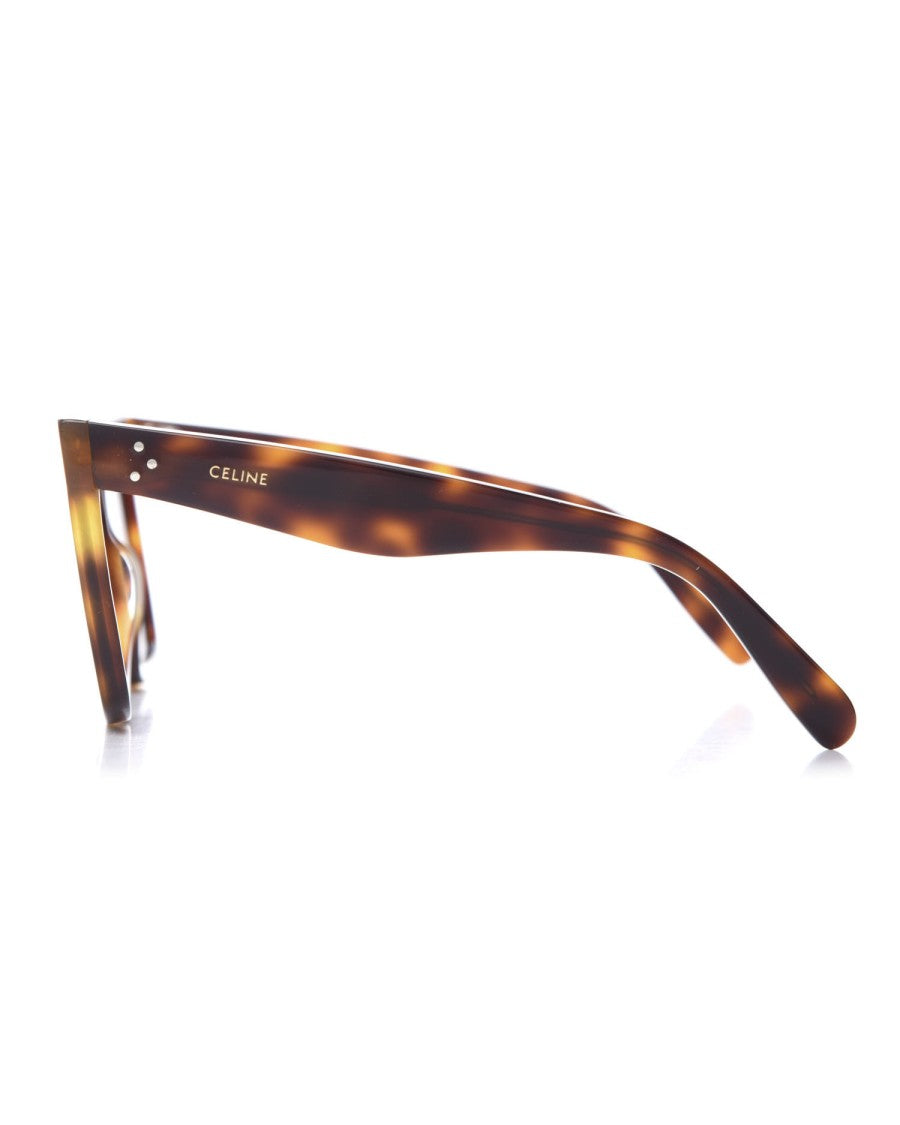 Céline Vintage Rectangular Brown Tortoiseshell Sunglasses