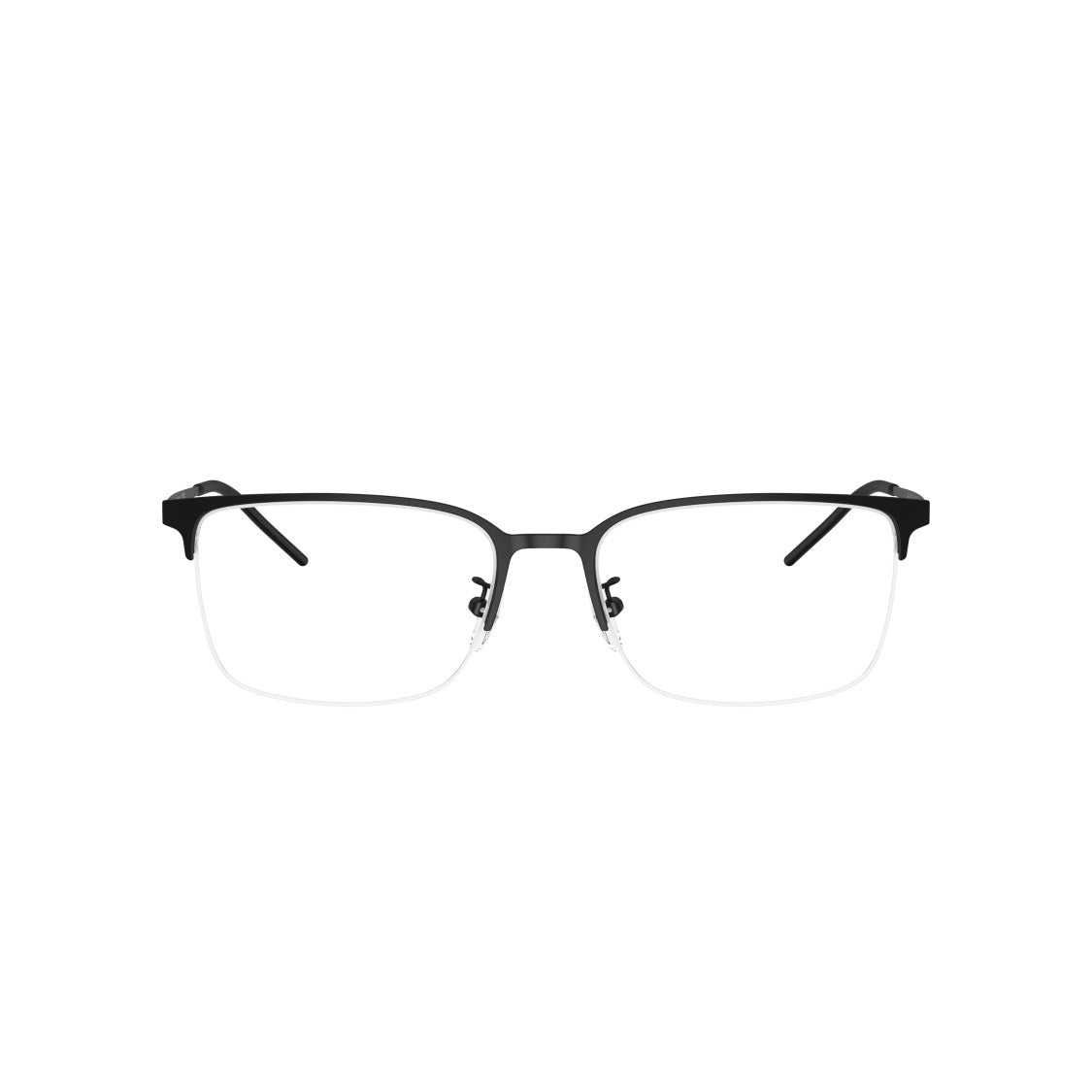 Emporio Armani 0Ea1179d Semi-Rimless Black Metal Eyeglasses With Adjustable Nose Pads