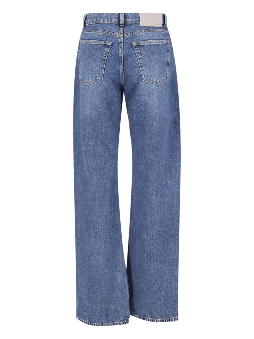 Our Legacy Blue Wide-Leg Faded Denim Jeans