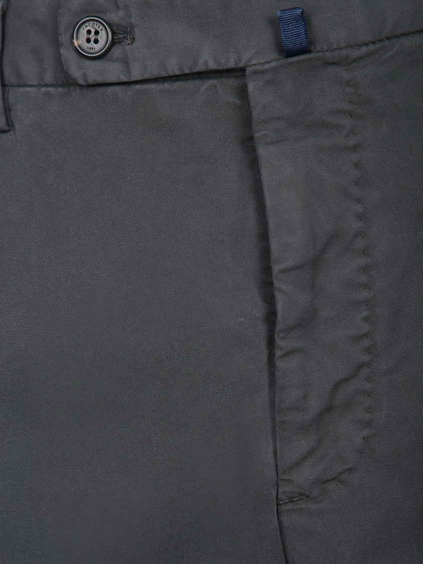 Incotex Tailored Grey Trousers With Classic Button Closure