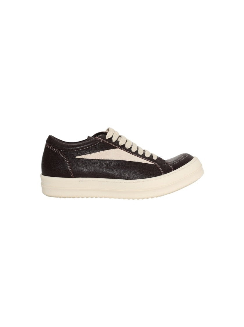 Rick Owens Hollywood Vintage Sneakers Mahogany And Milk