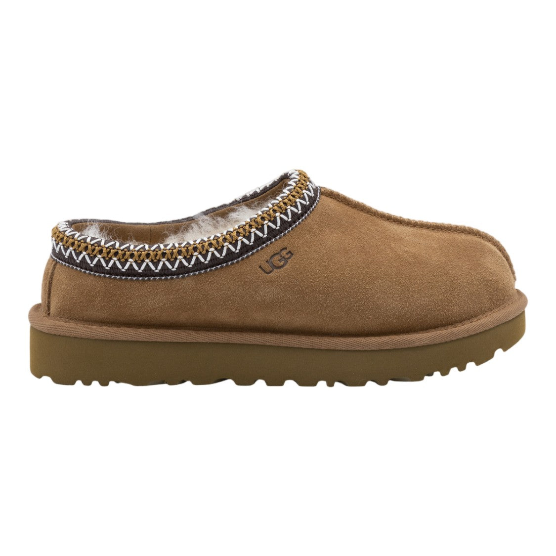 Ugg Suede Slip-On Flats With Stitched Detailing