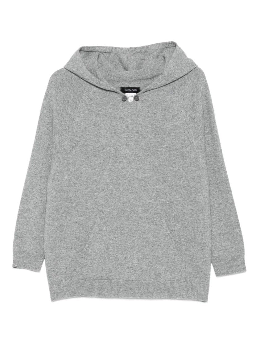 Fabiana Filippi Long-Sleeves Ribbed Hoodie