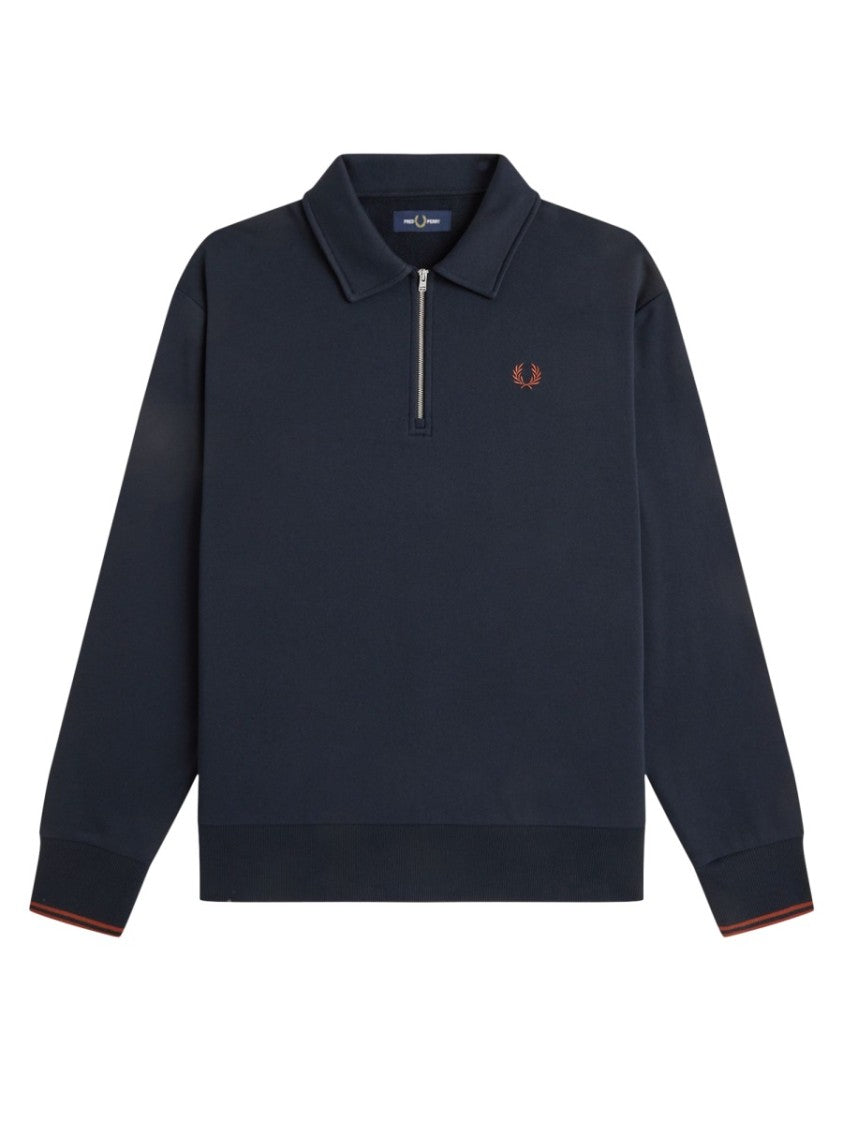Fred Perry Felpa Premium Cotton Half-Zip Sweatshirt