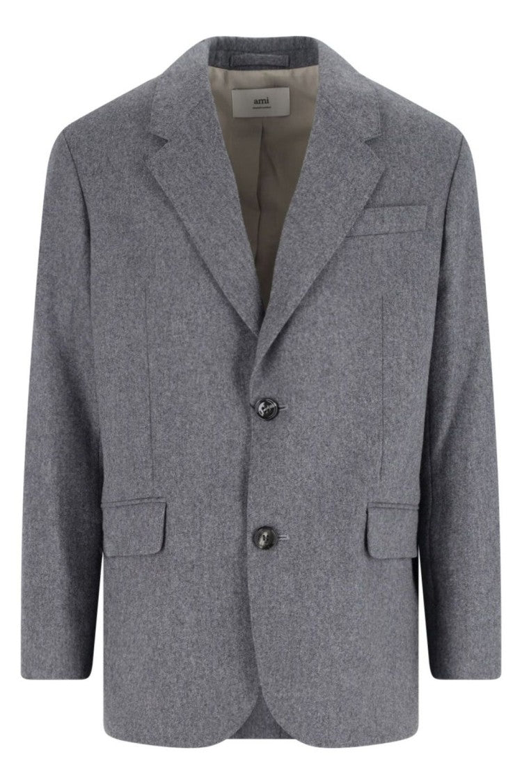 Ami Paris Double-Breasted Tailored Wool Jacket