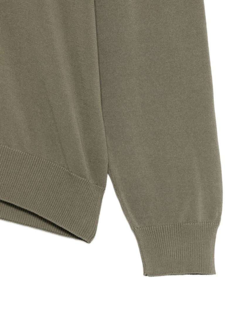 Zanone Long Sleeve Crew Neck Sweater With Ribbed Details