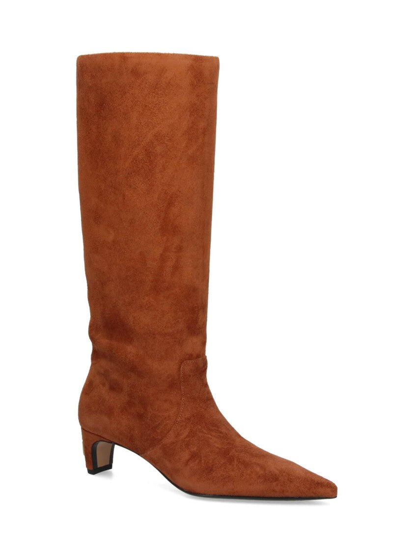 Marc Jacobs Mid-Calf Lambskin Boots With Pointed Toe