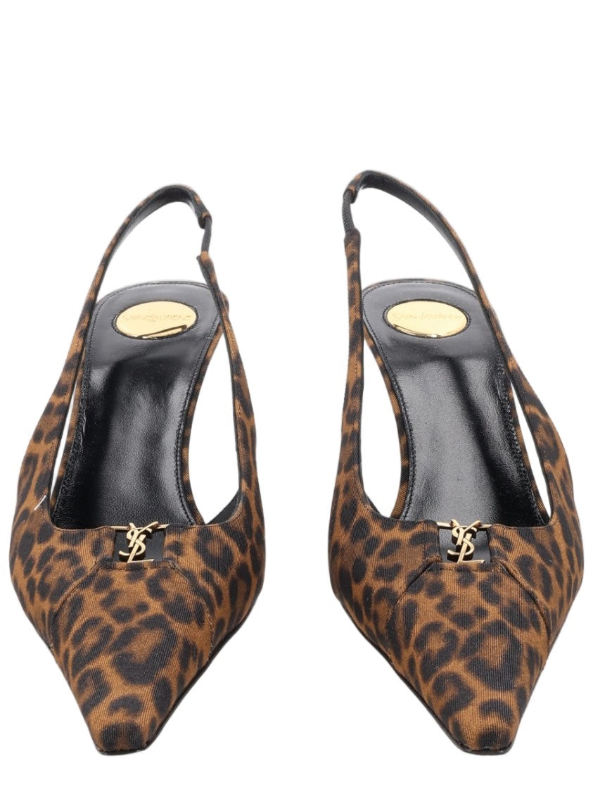Saint Laurent Décolleté 'Babylone Breteuil' Slingback Heels In Gros-Grain