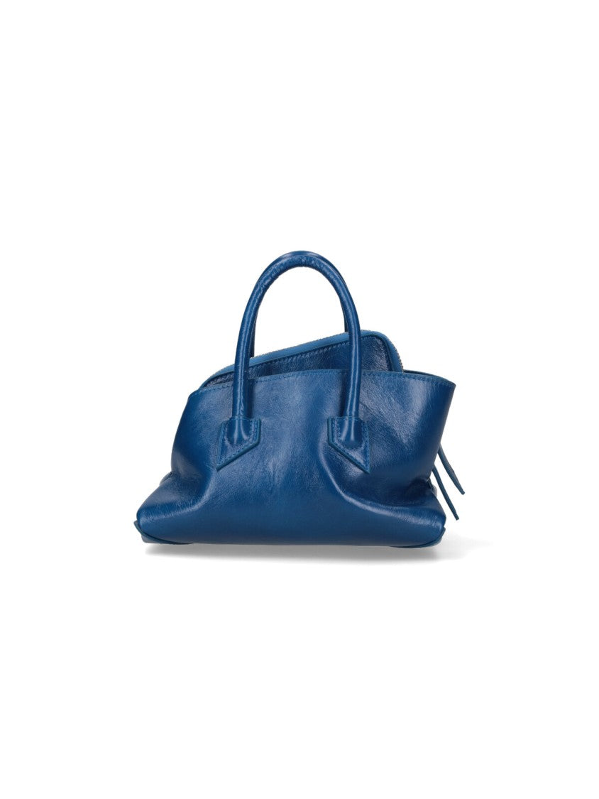 The Attico Crinkled Effect Calf Leather Mini Bag With Adjustable Strap