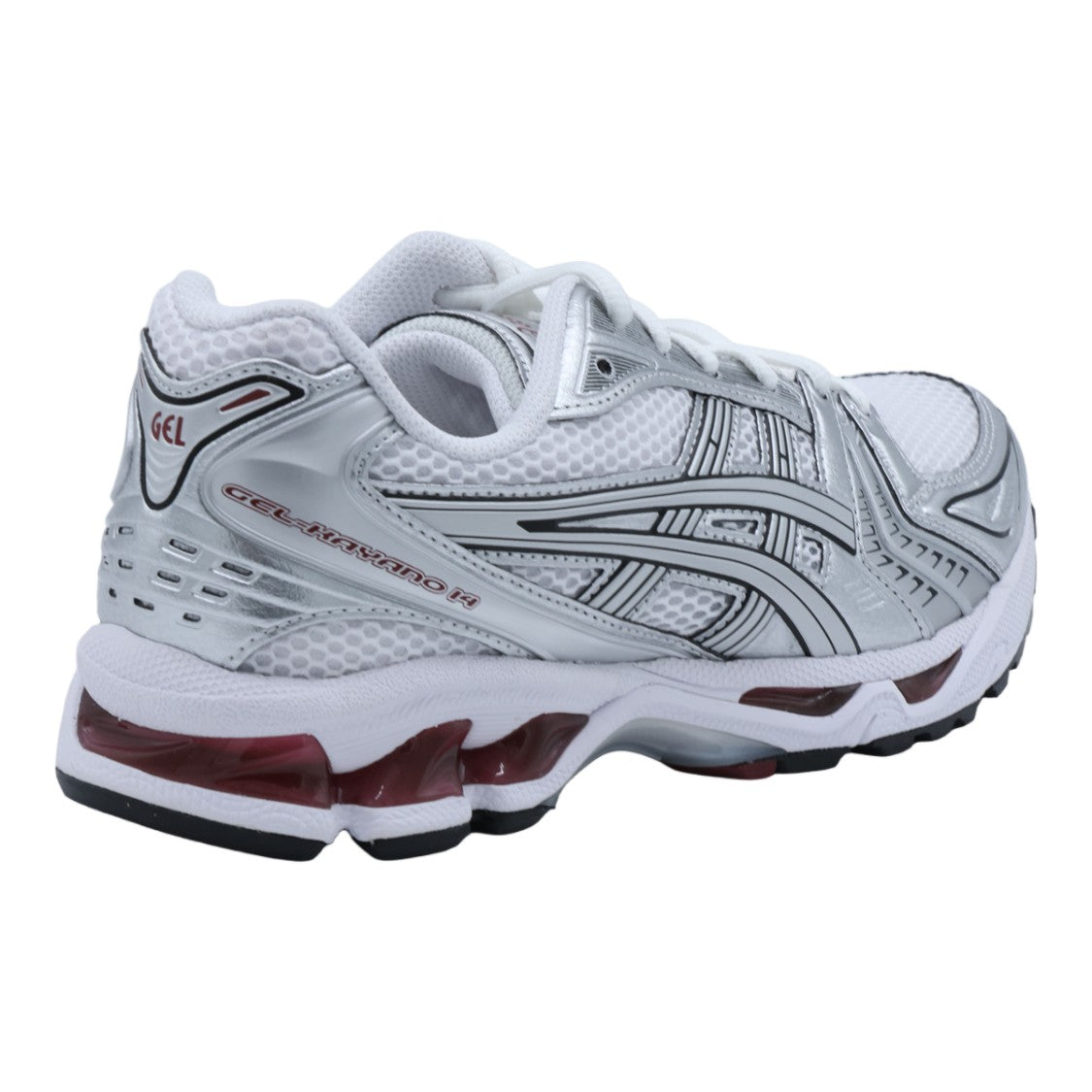 Asics Silver Accent Maroon Cushioning Lace-Up Sneakers