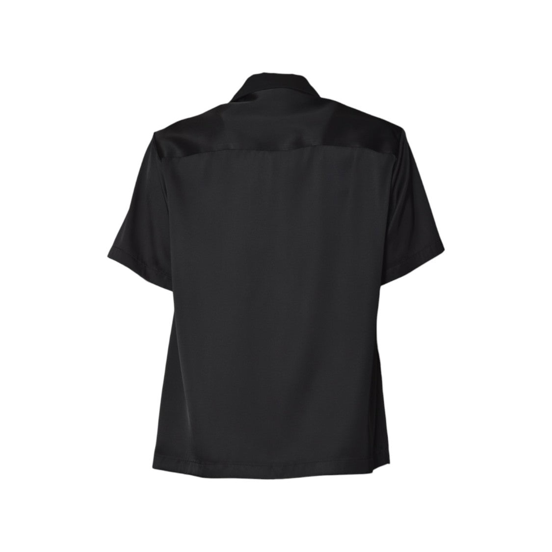 Jil Sander Black Silk Short-Sleeve Shirt