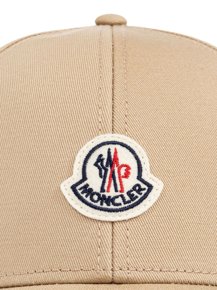 Moncler Black Baseball Embroidered Patch Hat