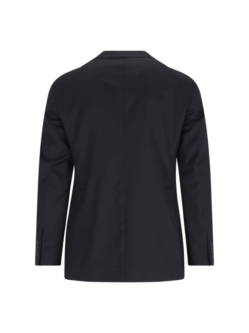 Tagliatore Double-Breasted Tailored Suit With Classic Navy Blazer