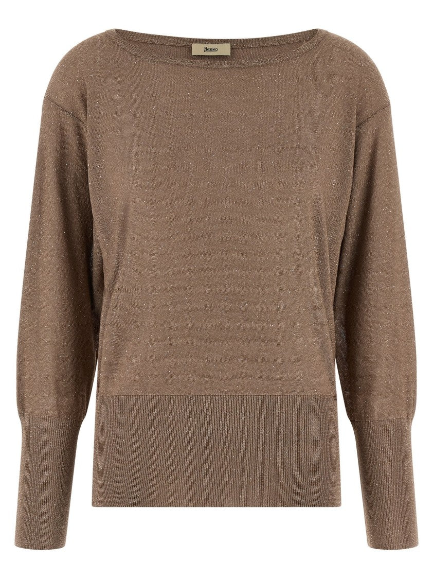 Herno Lamé And Sequin Yarn Sweater
