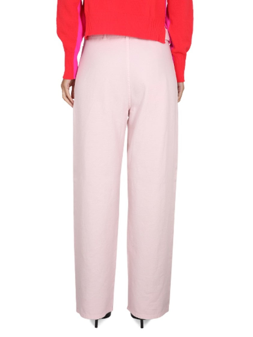 Philosophy Di Lorenzo Serafini Relaxed High-Waisted Denim Pants With Pleats