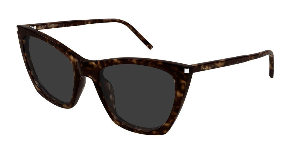 Saint Laurent Havana Kate Thin Oversized Cat-Eye Sunglasses
