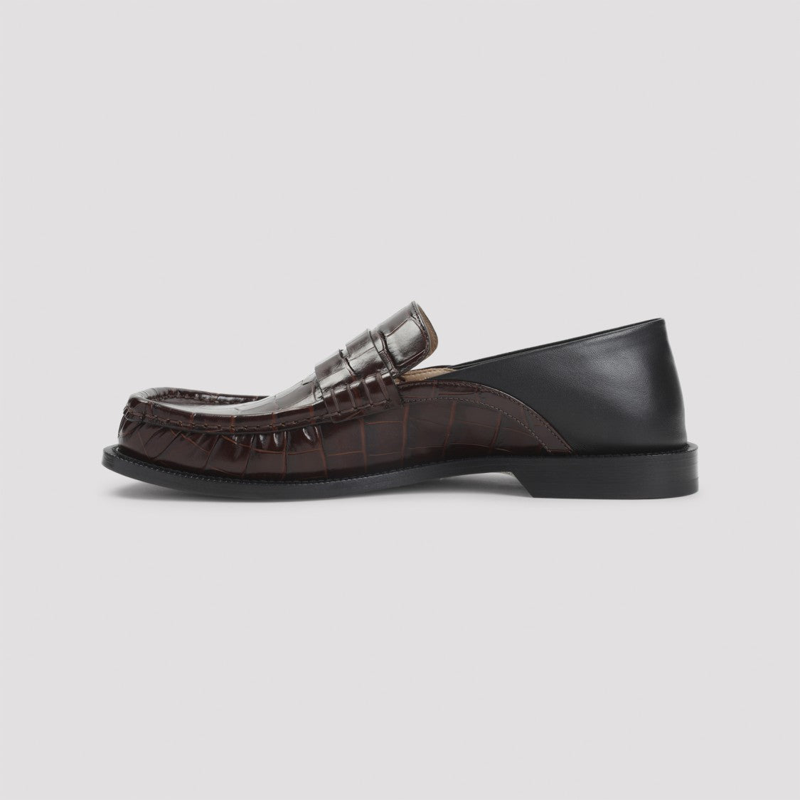 Loewe Campo Flap Back Dark Brown Calfskin Loafers