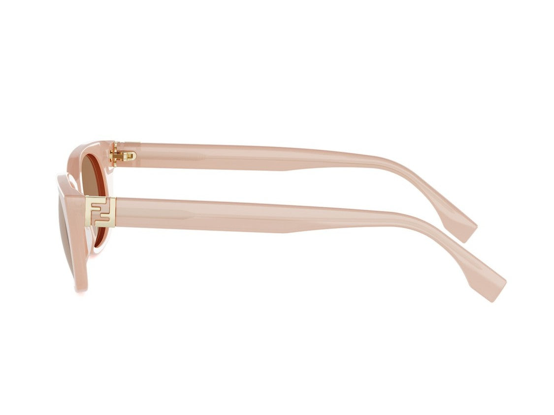 Fendi Translucent Nude Fe40206i Oversized Square Sunglasses