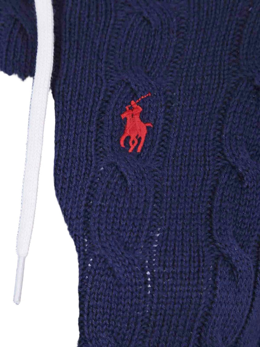 Polo Ralph Lauren Cotton Sweatshirt Featuring Corded Texture And Zip Closure