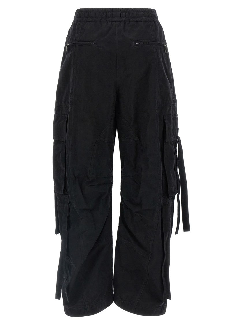 Dolce & Gabbana Waxed Faille Cargo Pants With Adjustable Waist