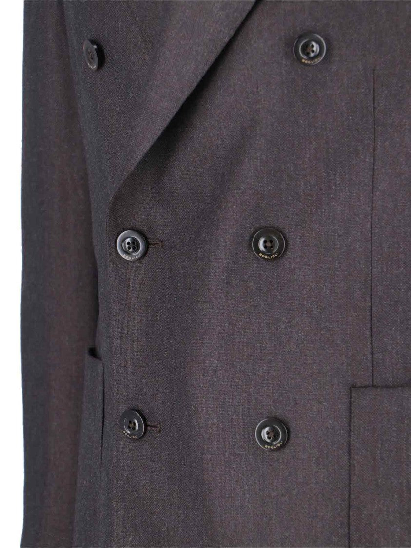 Boglioli Tailored Brown Jacket With Structured Silhouette