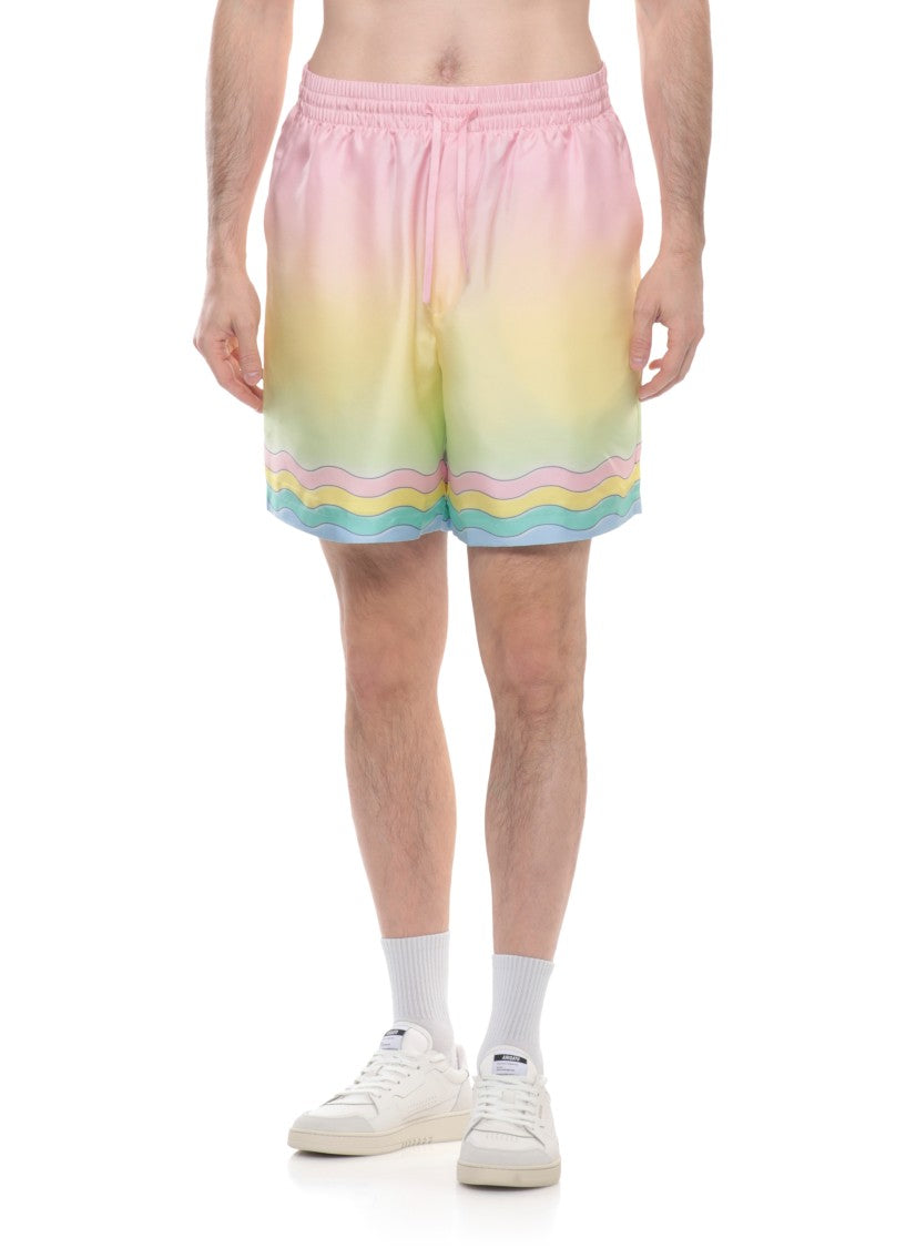 Casablanca Multicolor Dance Silk Bermuda Shorts