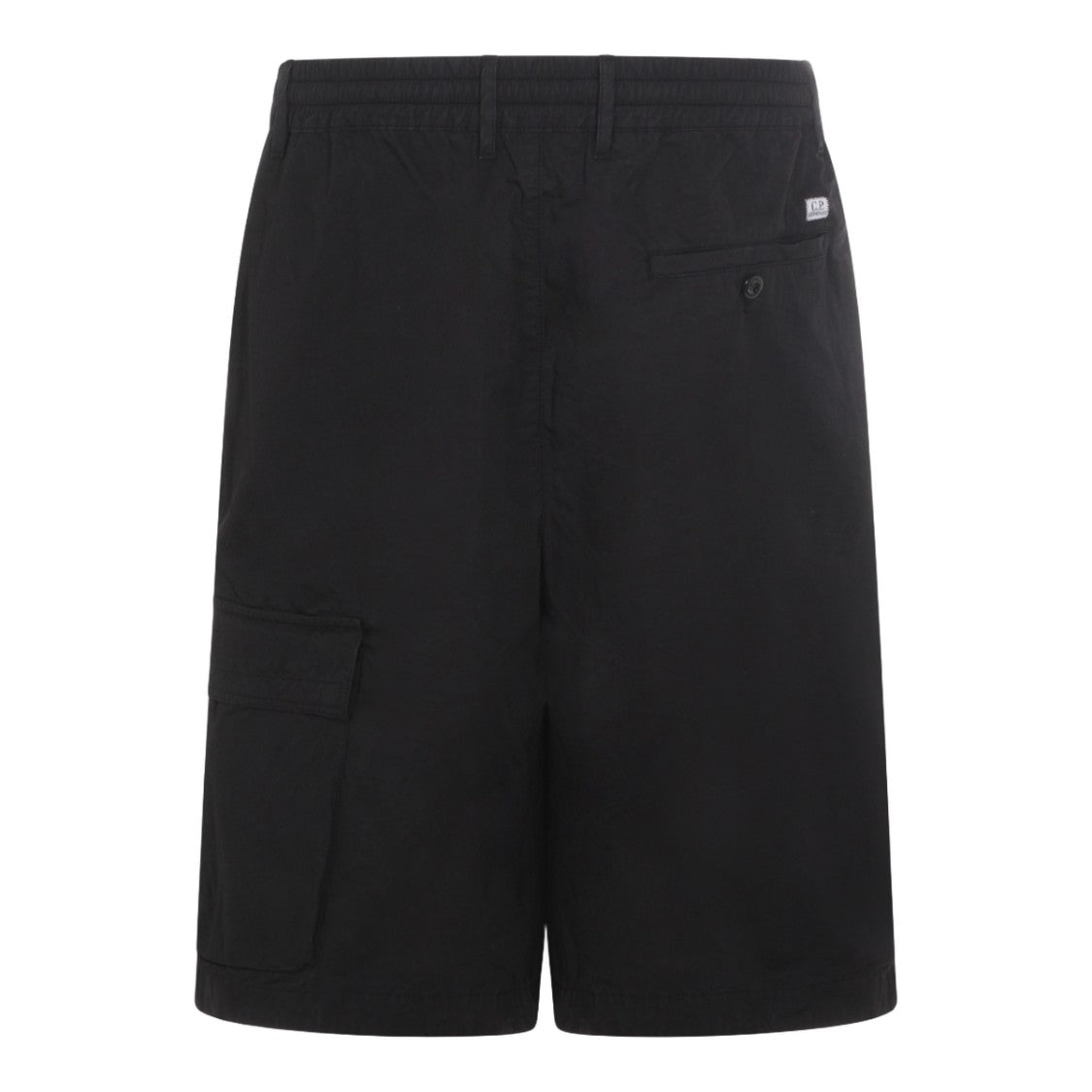 C.P. Company Structured Black Shorts With Cargo Pocket