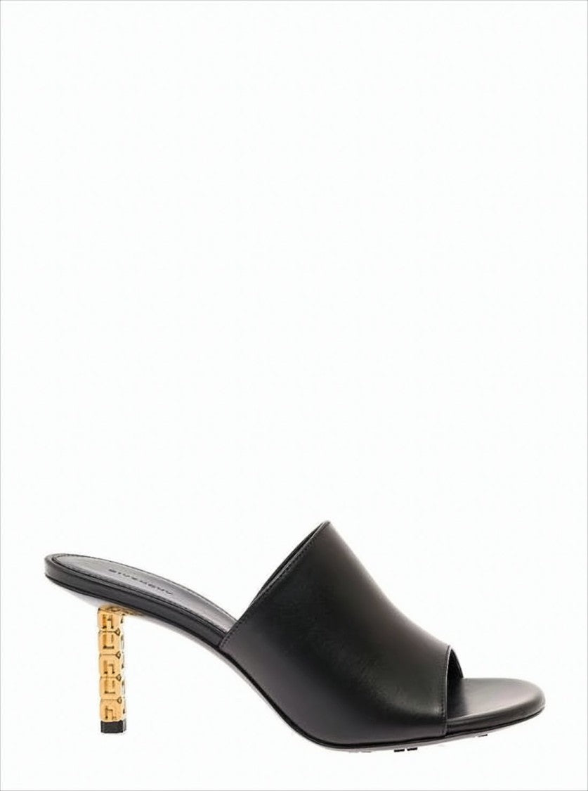 Givenchy Mule-Style Pump With Geometric Gold-Tone Heel