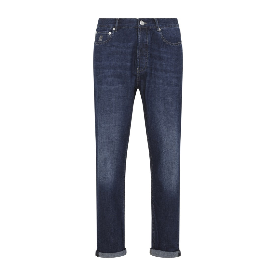 Brunello Cucinelli Iconic Blue Cotton Jeans