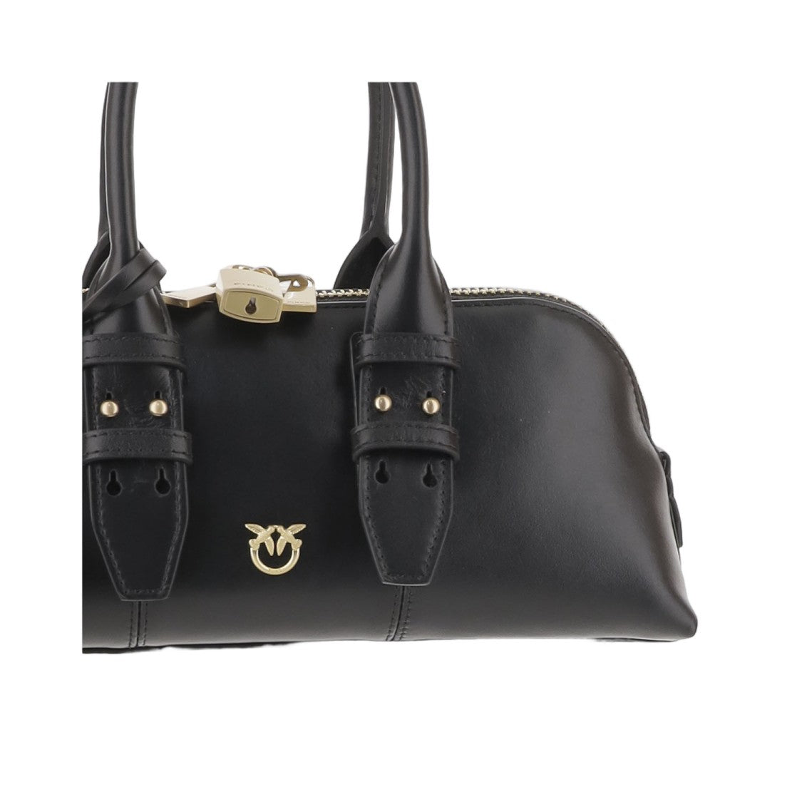 Pinko Escape Horizontal Leather Bowling Bag