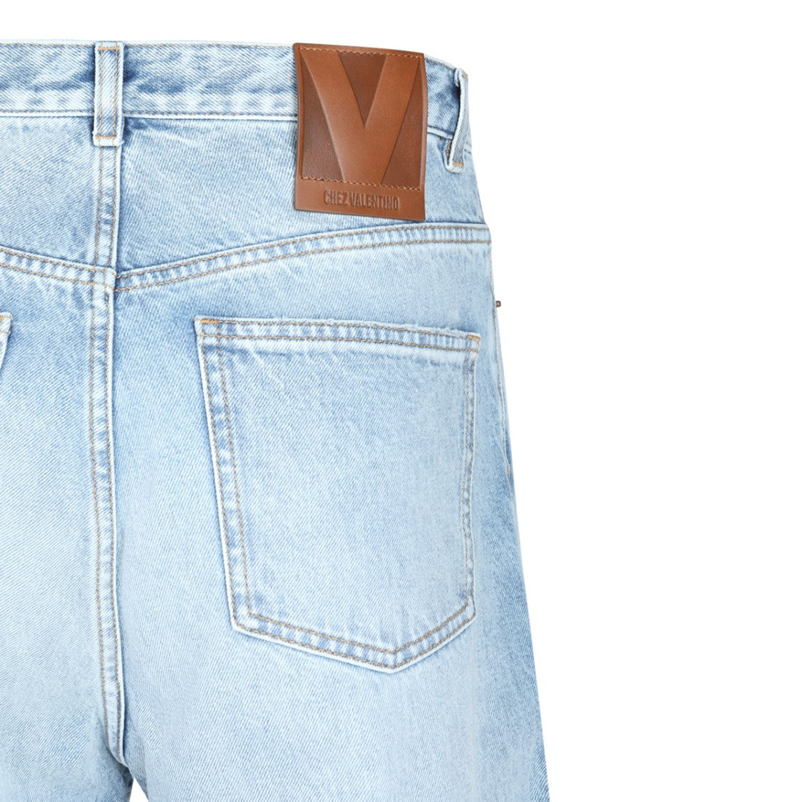 Valentino Light Blue Denim Jeans With Classic Five-Pocket Design