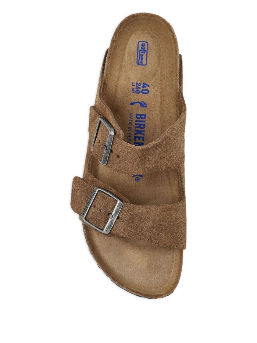 Birkenstock Brown Calfskin Arizona Sandals With Adjustable Straps
