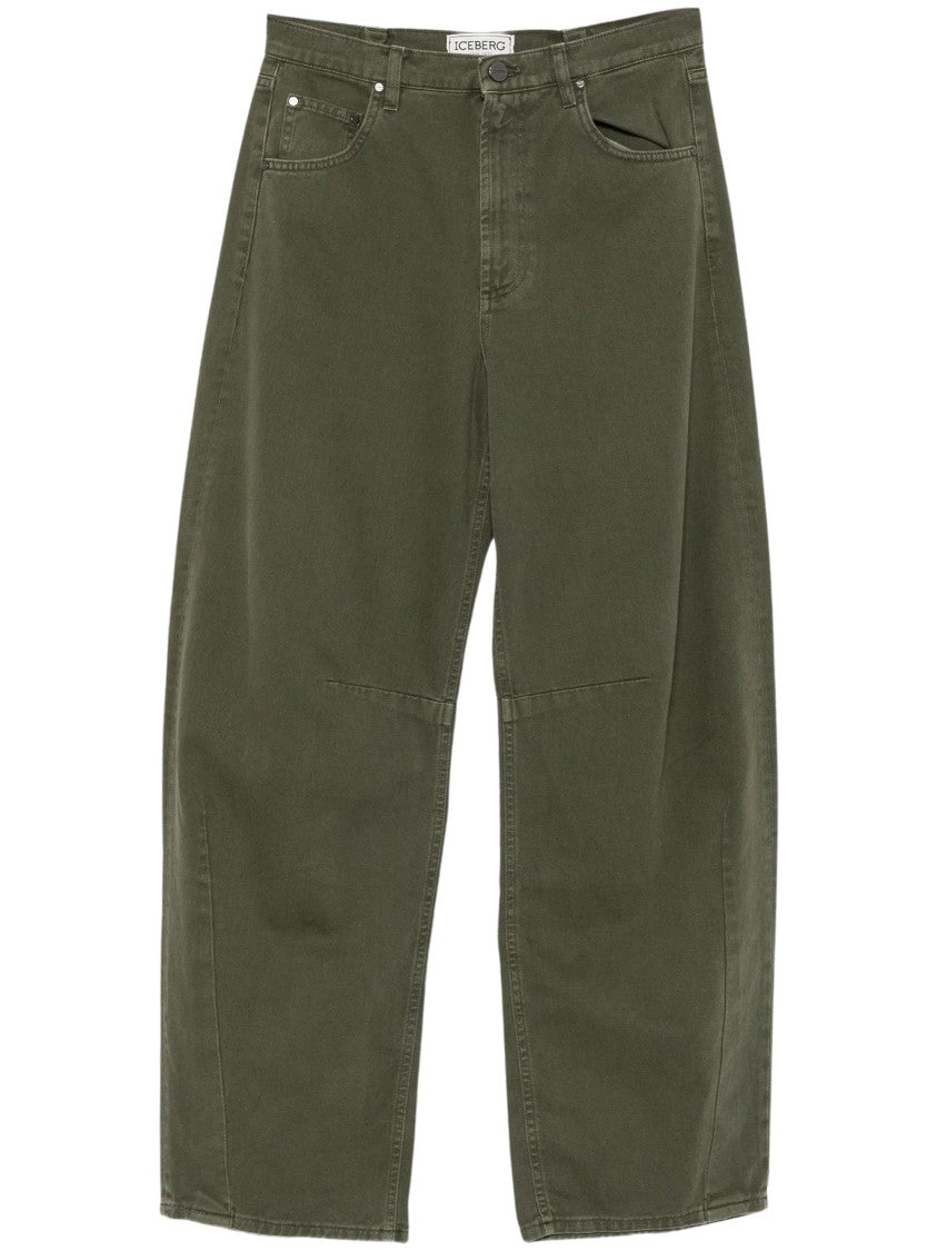 Iceberg Seam-Detail Wide-Leg Jeans