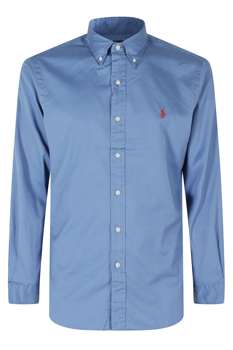 Polo Ralph Lauren Heavenly Embroidered Logo Button-Down Cotton Slim Shirt