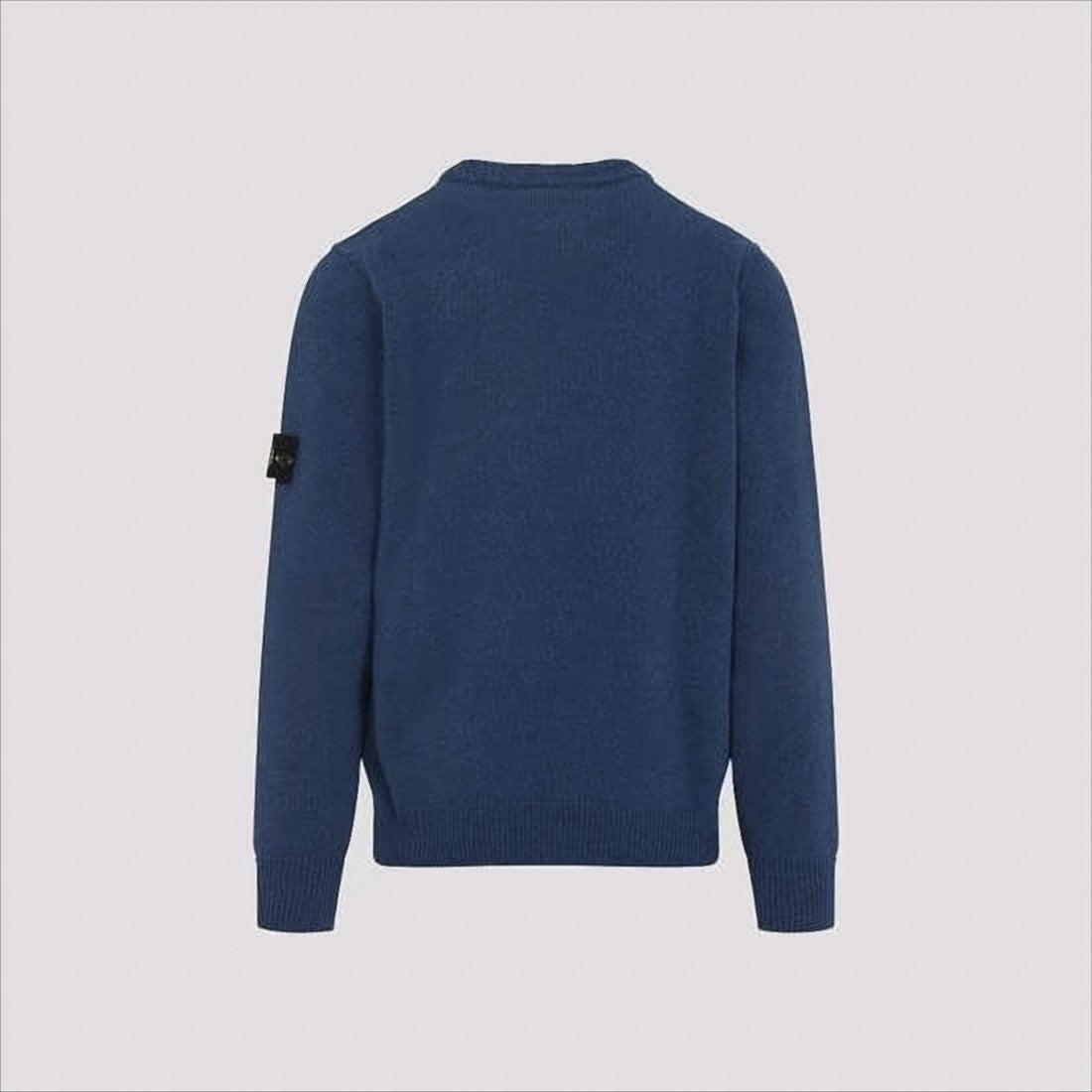Stone Island Crew Neck Wool Blend Sweater With Distinctive Patch Detail