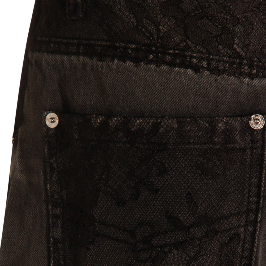 Blumarine Wide-Leg Jeans With Lace Overlay
