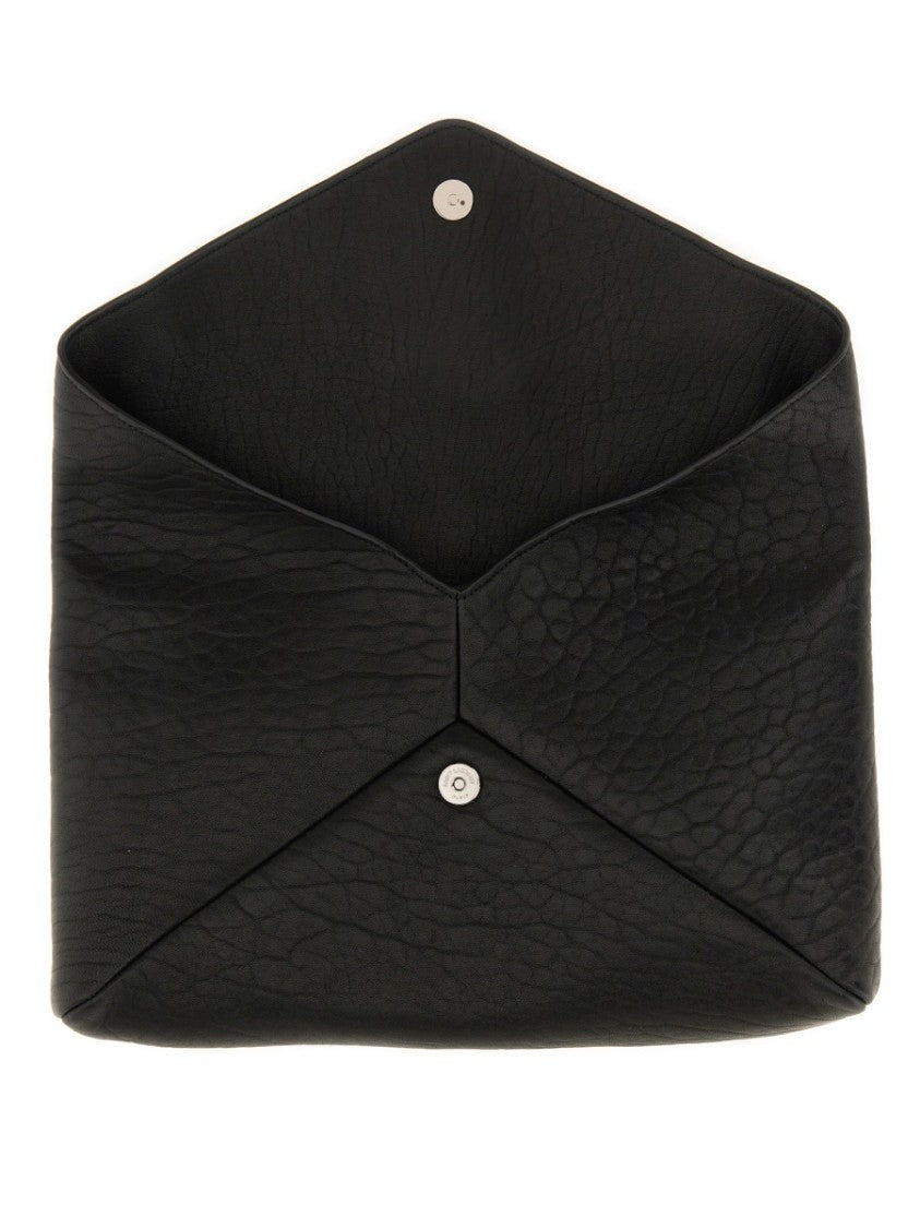 Saint Laurent Pochette Envelope Cassandre Large With Textured Leather And Signature Emblem